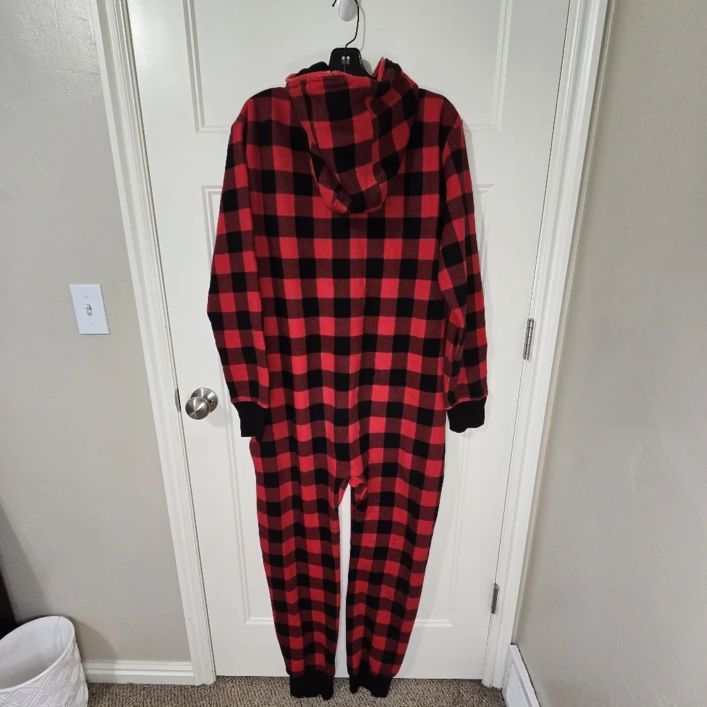 Tipseyelves MEN'S LUMBERJACK JUMPSUIT Mefium Buffalo‎ Plaid Onzie - Picture 4 of 14